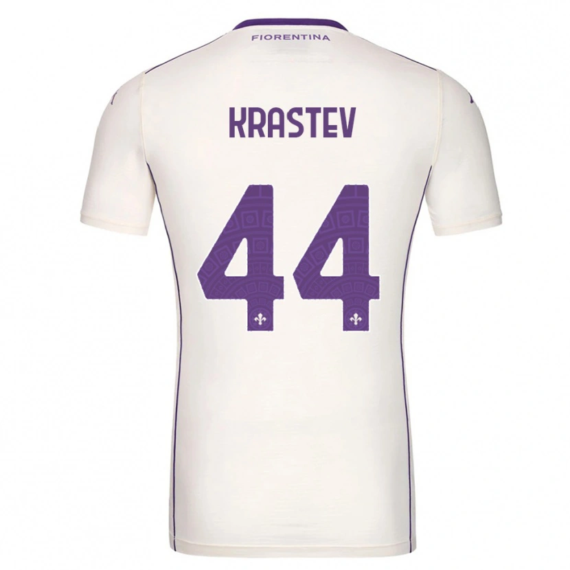 Danxen Hombre Camiseta Dimo Krastev #44 Blanco Púrpura Rojo 2ª Equipación 2025/26 La Camisa México