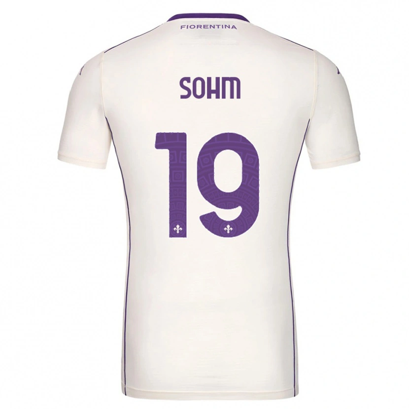 Danxen Hombre Camiseta Simon Sohm #19 Blanco Púrpura Rojo 2ª Equipación 2025/26 La Camisa México