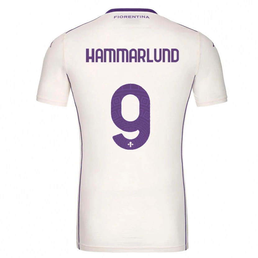 Danxen Hombre Camiseta Pauline Hammarlund #9 Blanco Púrpura Rojo 2ª Equipación 2025/26 La Camisa México