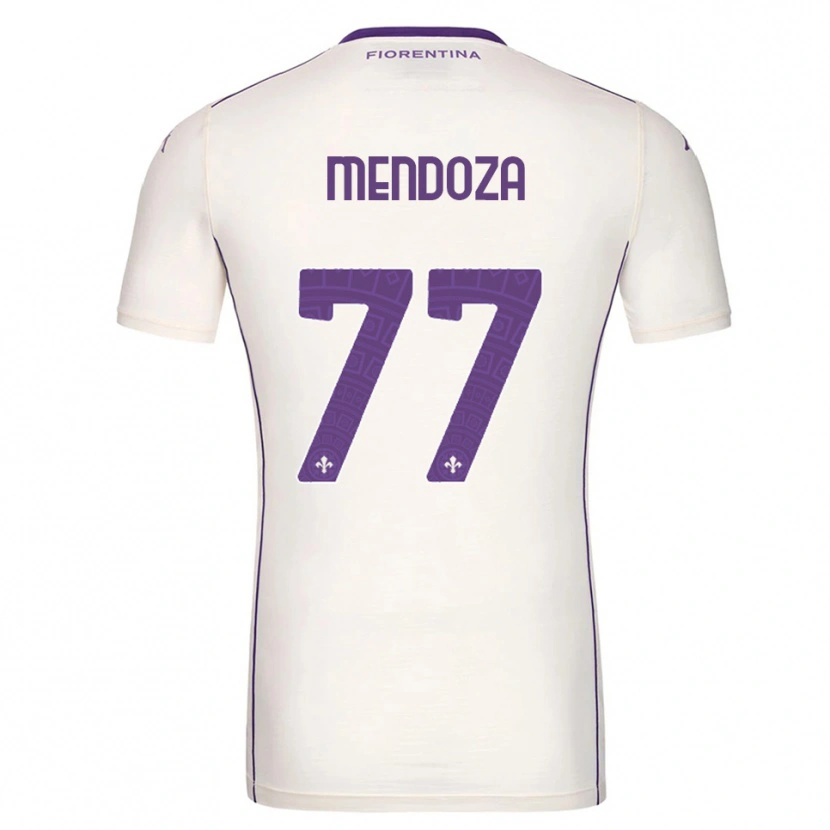 Danxen Hombre Camiseta William Mendoza #77 Blanco Púrpura Rojo 2ª Equipación 2025/26 La Camisa México
