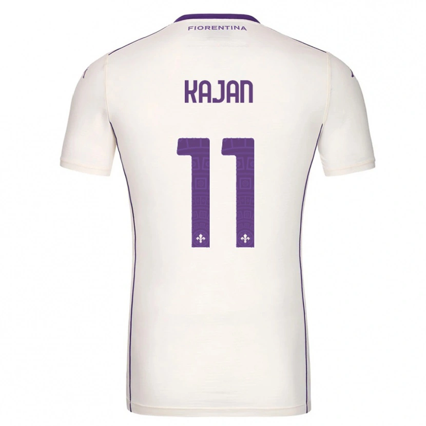 Danxen Hombre Camiseta Zsanett Kaján #11 Blanco Púrpura Rojo 2ª Equipación 2025/26 La Camisa México