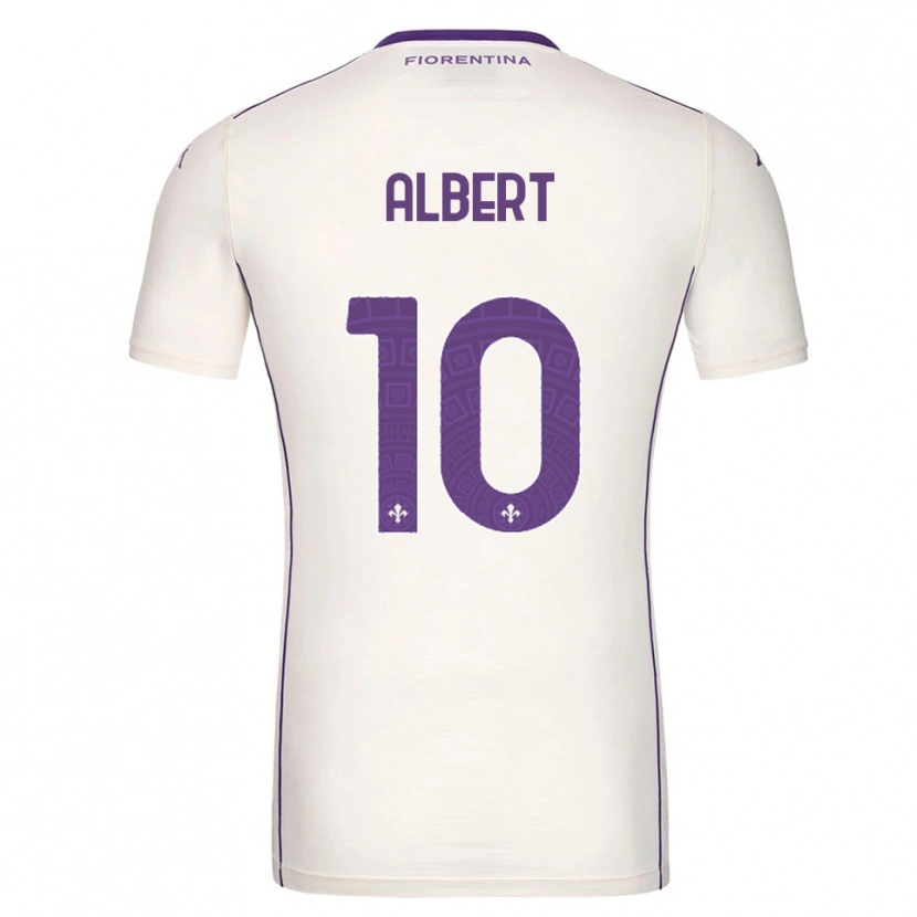 Danxen Hombre Camiseta Albert Gudmundsson #10 Blanco Púrpura Rojo 2ª Equipación 2025/26 La Camisa México