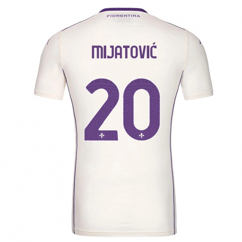 Danxen Hombre Camiseta Milica Mijatović #20 Blanco Púrpura Rojo 2ª Equipación 2025/26 La Camisa México