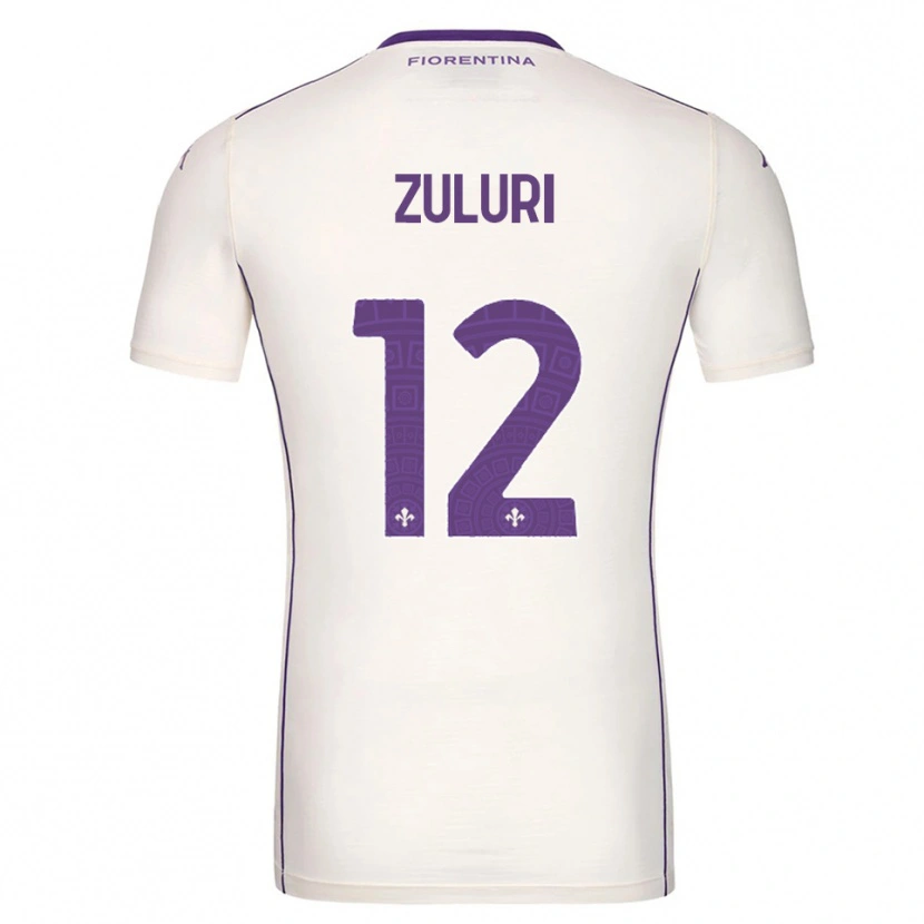 Danxen Hombre Camiseta Athena Zuluri #12 Blanco Púrpura Rojo 2ª Equipación 2025/26 La Camisa México