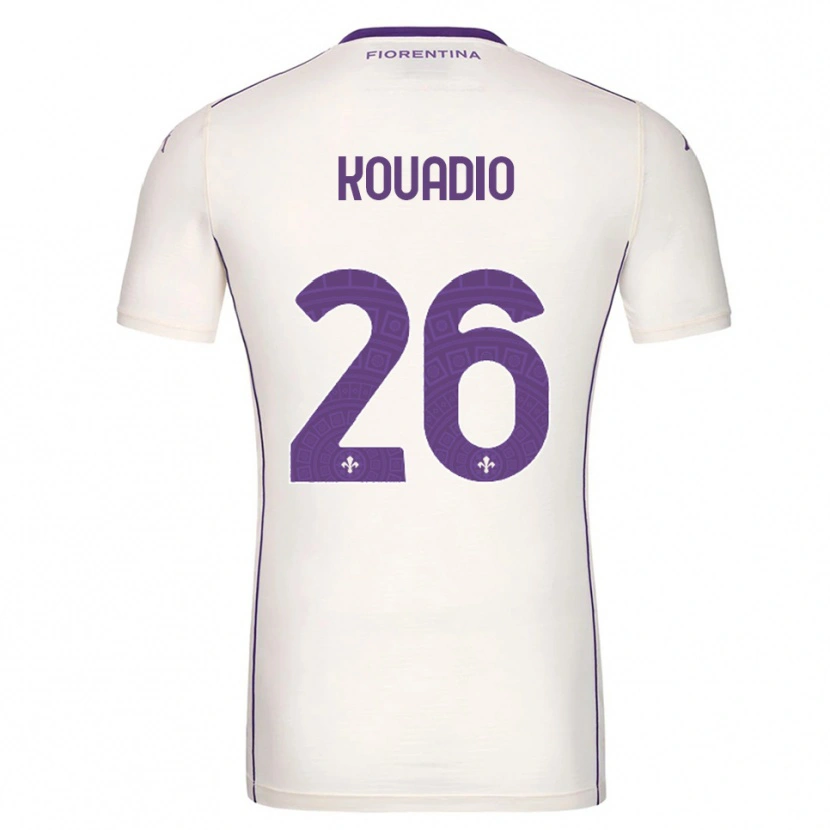 Danxen Hombre Camiseta Eddy Kouadio #26 Blanco Púrpura Rojo 2ª Equipación 2025/26 La Camisa México