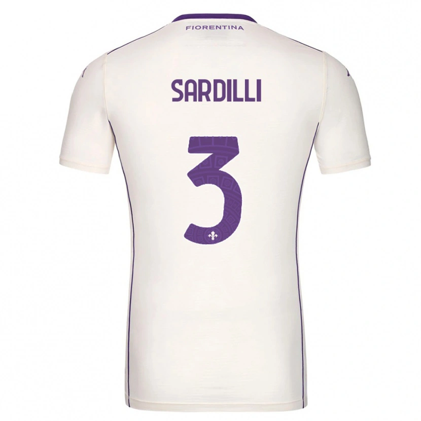 Danxen Hombre Camiseta Davide Sardilli #3 Blanco Púrpura Rojo 2ª Equipación 2025/26 La Camisa México