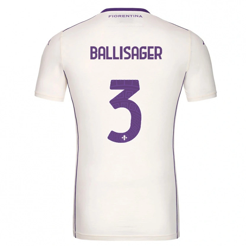 Danxen Hombre Camiseta Stine Ballisager Pedersen #3 Blanco Púrpura Rojo 2ª Equipación 2025/26 La Camisa México