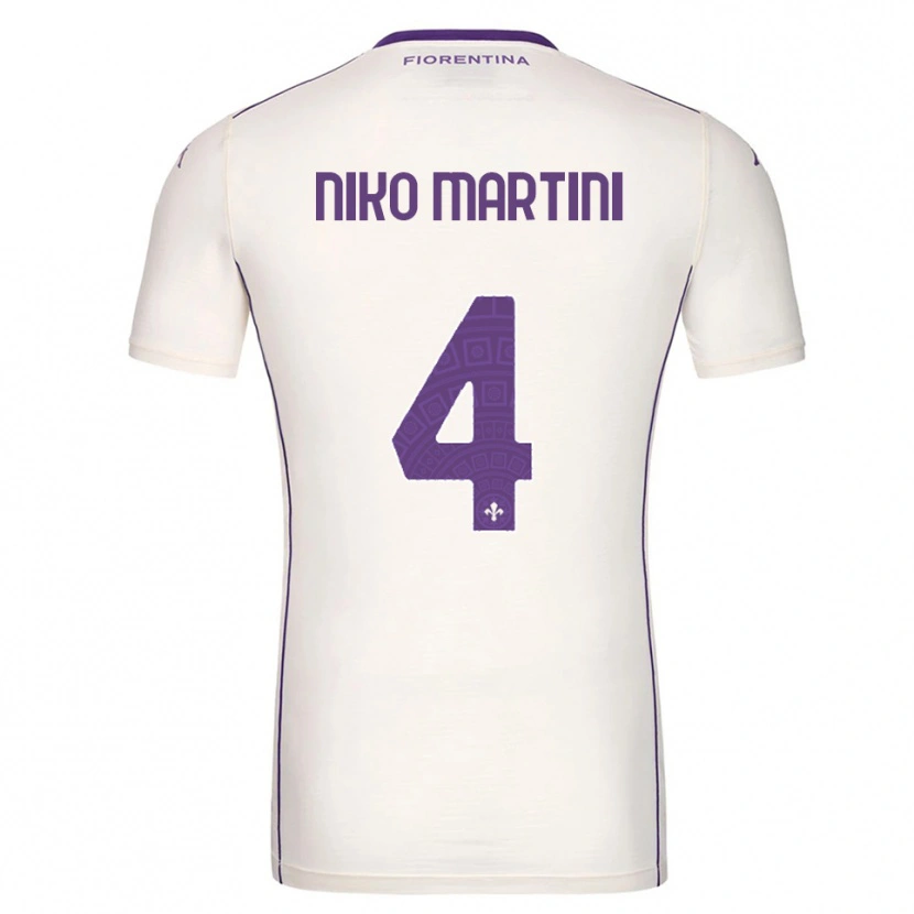 Danxen Hombre Camiseta Niko Martini #4 Blanco Púrpura Rojo 2ª Equipación 2025/26 La Camisa México