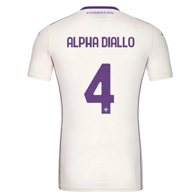 Danxen Hombre Camiseta Mamadou Alpha Diallo #4 Blanco Púrpura Rojo 2ª Equipación 2025/26 La Camisa México