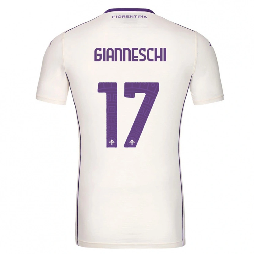 Danxen Hombre Camiseta Noah Gianneschi #17 Blanco Púrpura Rojo 2ª Equipación 2025/26 La Camisa México