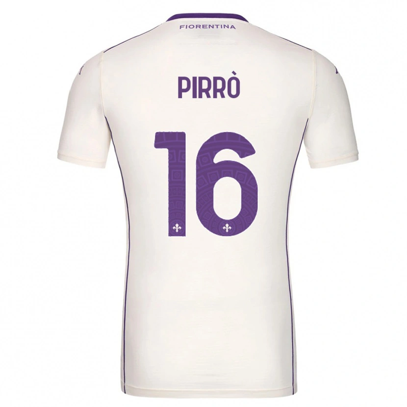 Danxen Hombre Camiseta Antonio Pirrò #16 Blanco Púrpura Rojo 2ª Equipación 2025/26 La Camisa México