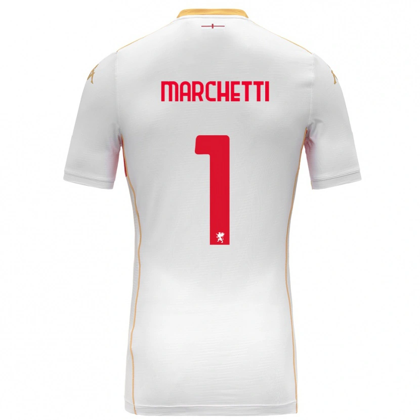 Danxen Hombre Camiseta Lisa Marchetti #1 Blanco Rojo 2ª Equipación 2025/26 La Camisa México