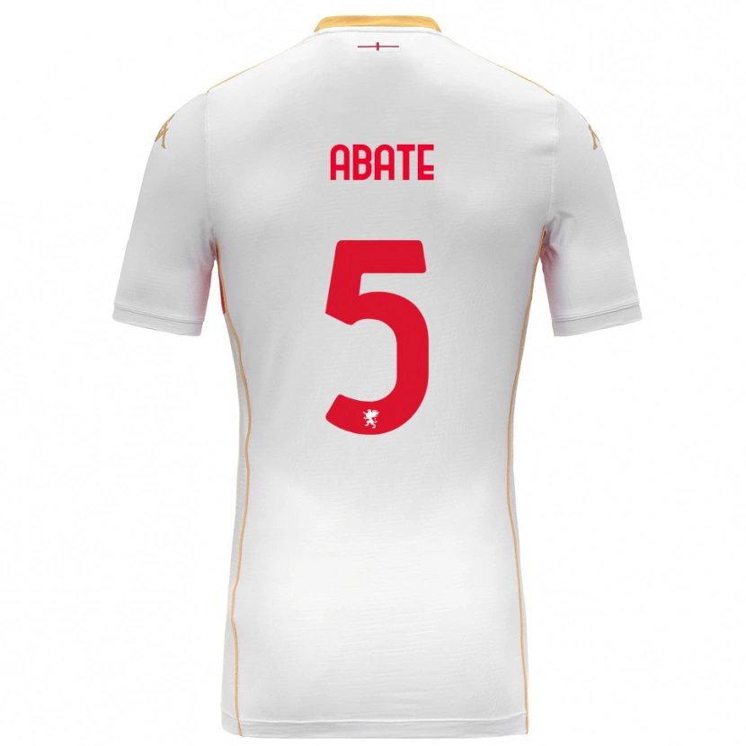 Danxen Hombre Camiseta Giada Abate #5 Blanco Rojo 2ª Equipación 2025/26 La Camisa México