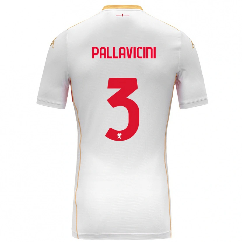 Danxen Hombre Camiseta Matteo Pallavicini #3 Blanco Rojo 2ª Equipación 2025/26 La Camisa México