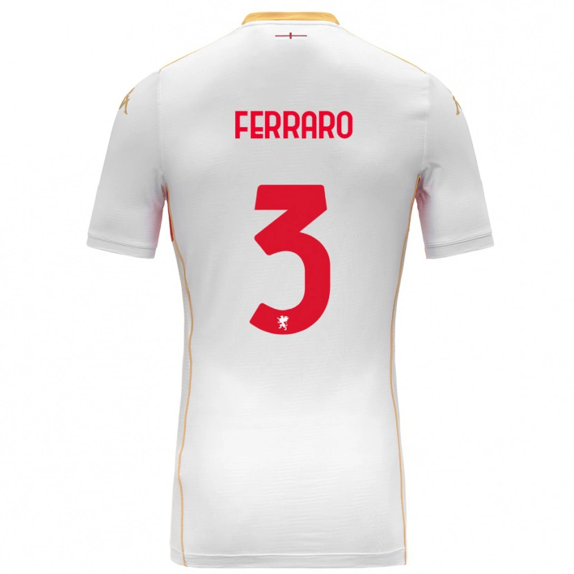Danxen Hombre Camiseta Marco Ferraro #3 Blanco Rojo 2ª Equipación 2025/26 La Camisa México