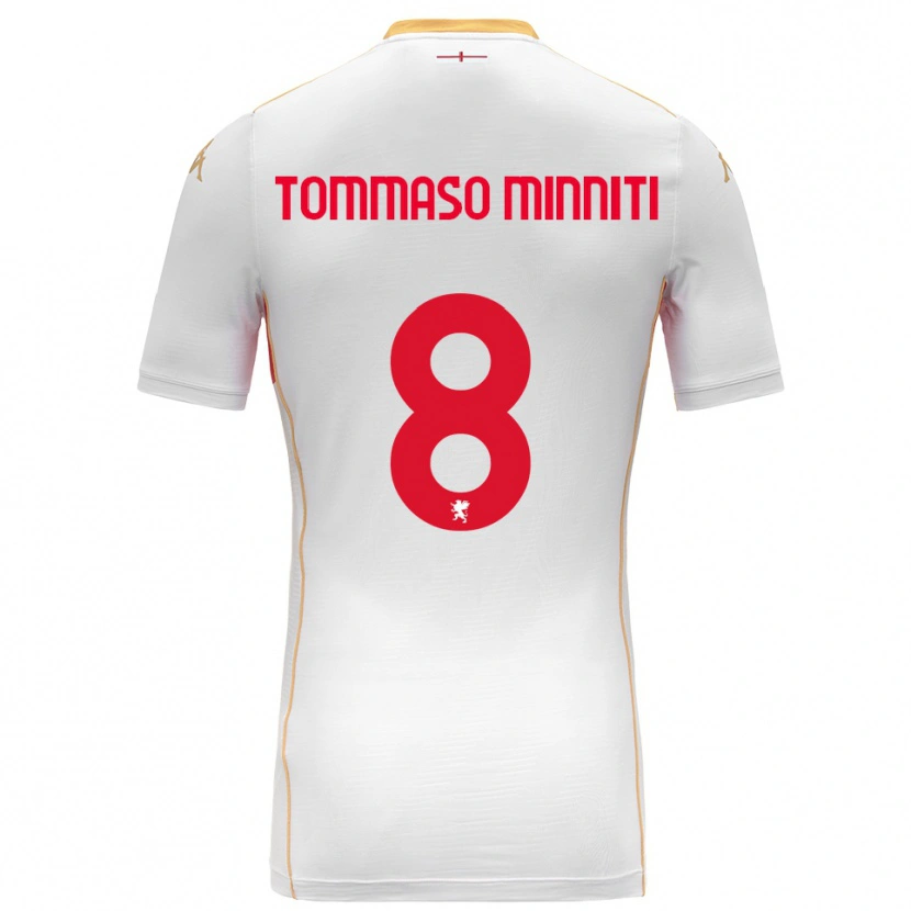 Danxen Hombre Camiseta Giovanni Tommaso Minniti #8 Blanco Rojo 2ª Equipación 2025/26 La Camisa México