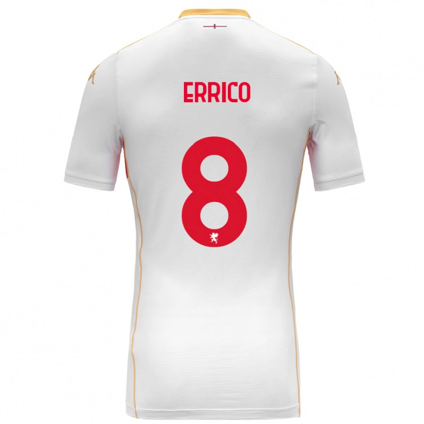 Danxen Hombre Camiseta Emma Errico #8 Blanco Rojo 2ª Equipación 2025/26 La Camisa México