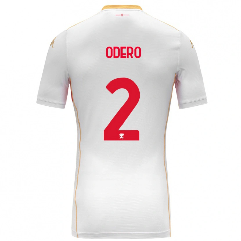 Danxen Hombre Camiseta Martino Odero #2 Blanco Rojo 2ª Equipación 2025/26 La Camisa México