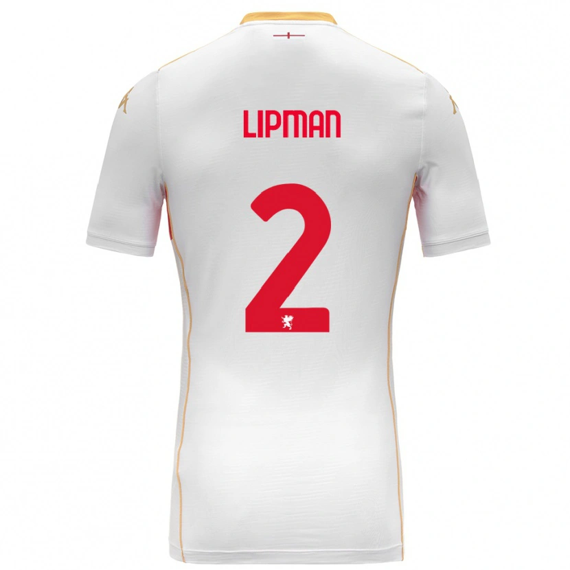 Danxen Hombre Camiseta Emma Lipman #2 Blanco Rojo 2ª Equipación 2025/26 La Camisa México