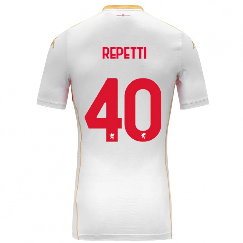 Danxen Hombre Camiseta Chiara Repetti #40 Blanco Rojo 2ª Equipación 2025/26 La Camisa México