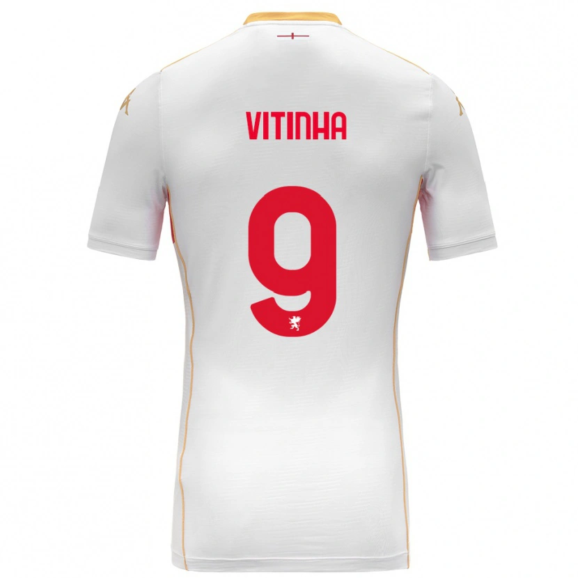 Danxen Hombre Camiseta Vitinha #9 Blanco Rojo 2ª Equipación 2025/26 La Camisa México