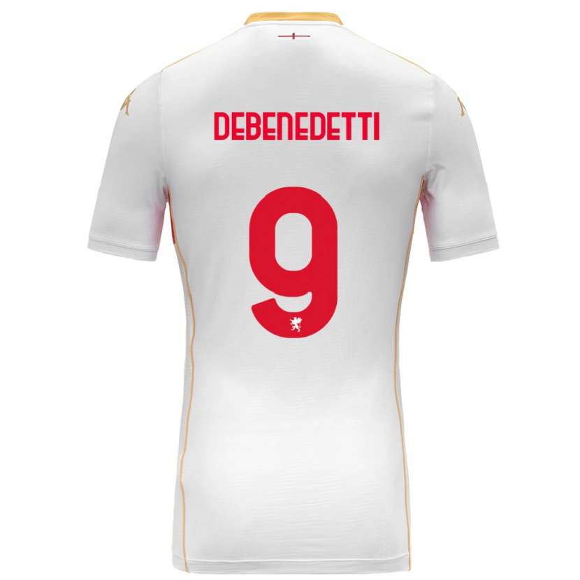 Danxen Hombre Camiseta Alessandro Debenedetti #9 Blanco Rojo 2ª Equipación 2025/26 La Camisa México