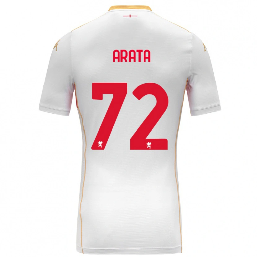 Danxen Hombre Camiseta Stefano Arata #72 Blanco Rojo 2ª Equipación 2025/26 La Camisa México