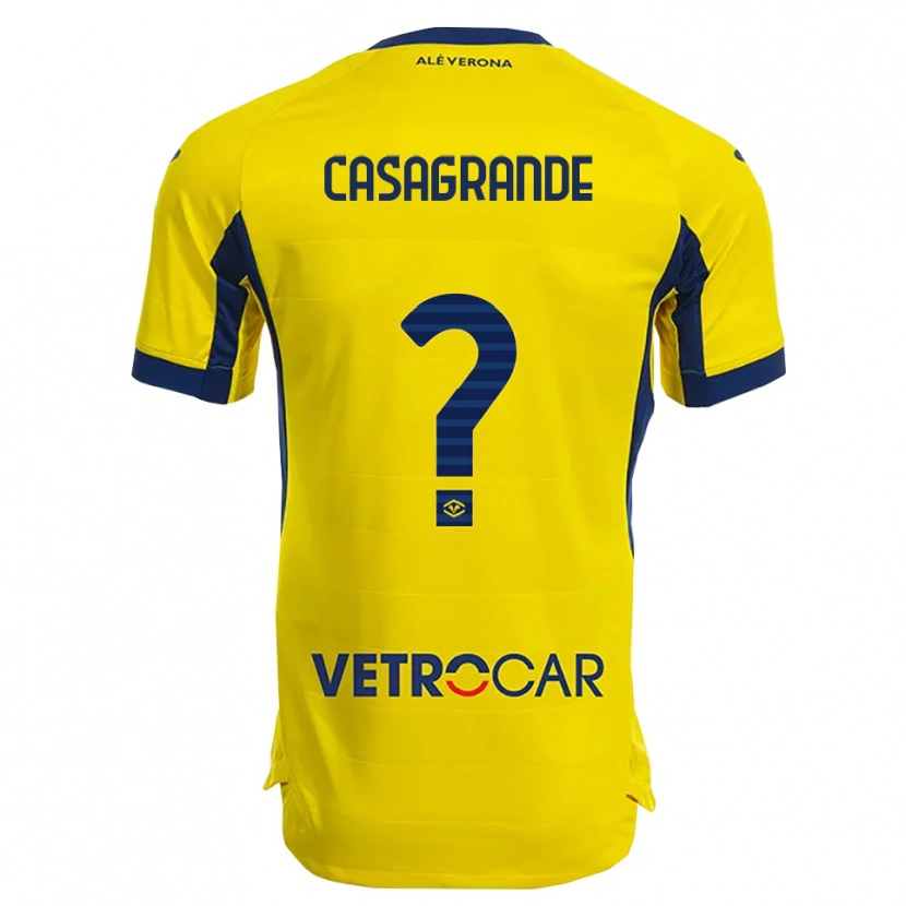 Danxen Hombre Camiseta Tommaso Casagrande #0 Amarillo Marino 2ª Equipación 2025/26 La Camisa México