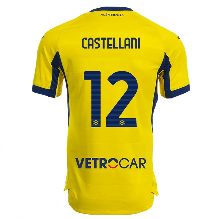 Danxen Hombre Camiseta Zeno Castellani #12 Amarillo Marino 2ª Equipación 2025/26 La Camisa México