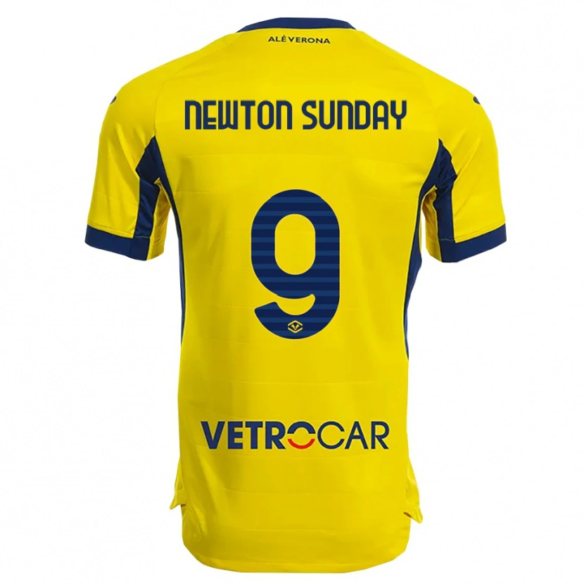 Danxen Hombre Camiseta Eloghosa Newton Sunday #9 Amarillo Marino 2ª Equipación 2025/26 La Camisa México