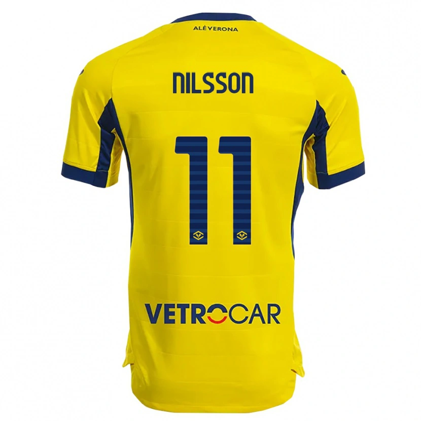 Danxen Hombre Camiseta Sara Nilsson #11 Amarillo Marino 2ª Equipación 2025/26 La Camisa México