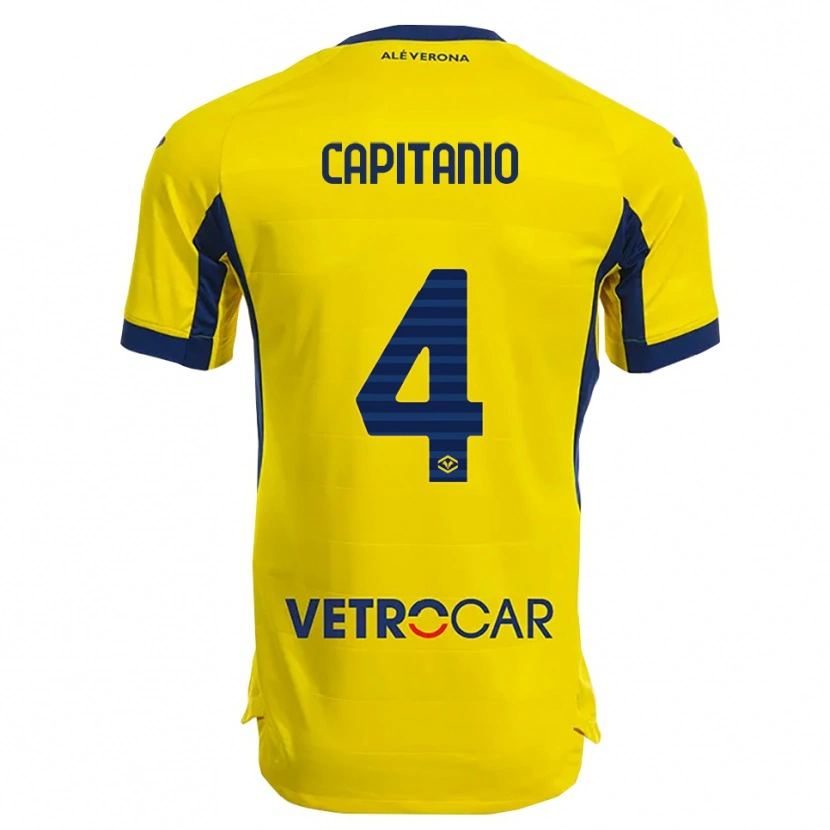 Danxen Hombre Camiseta Alex Capitanio #4 Amarillo Marino 2ª Equipación 2025/26 La Camisa México