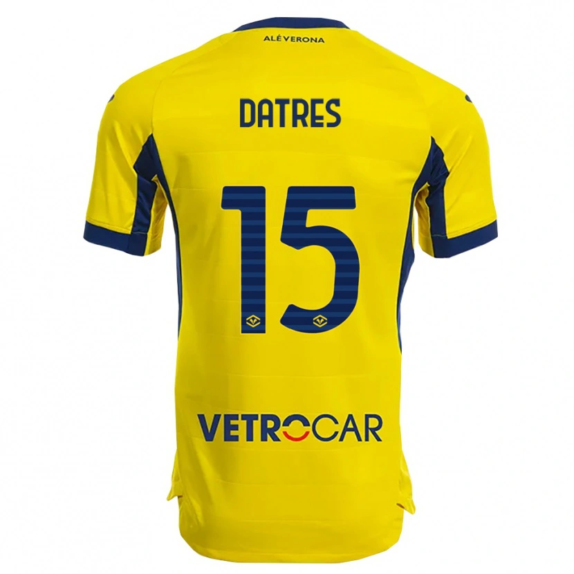 Danxen Hombre Camiseta Gaia Datres #15 Amarillo Marino 2ª Equipación 2025/26 La Camisa México