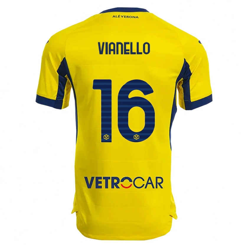 Danxen Hombre Camiseta Diego Vianello #16 Amarillo Marino 2ª Equipación 2025/26 La Camisa México