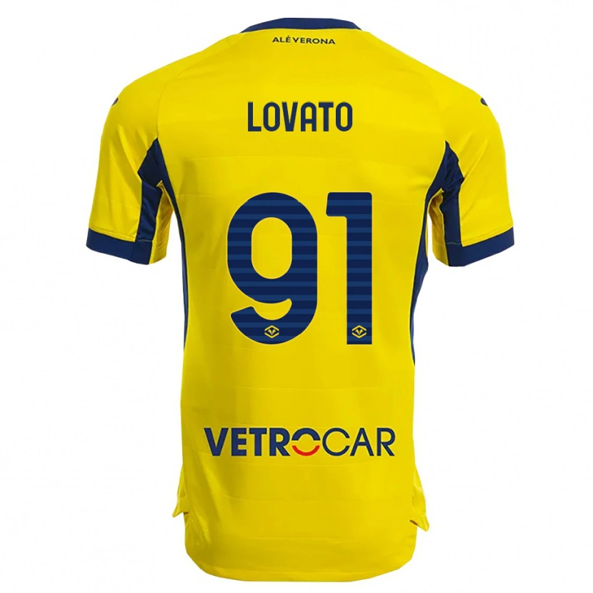 Danxen Hombre Camiseta Enrico Lovato #91 Amarillo Marino 2ª Equipación 2025/26 La Camisa México