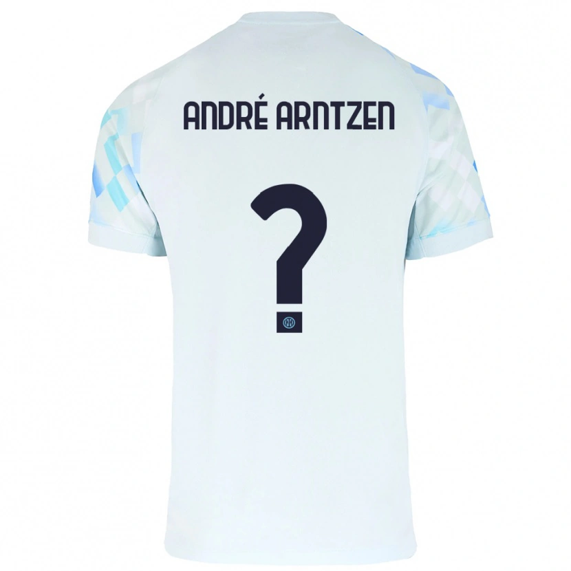 Danxen Hombre Camiseta Matheo André Arntzen #0 Blanco Azul 2ª Equipación 2025/26 La Camisa México