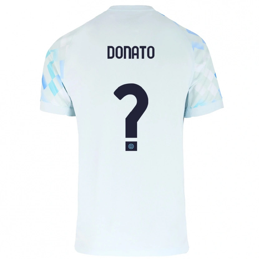 Danxen Hombre Camiseta Andrea Donato #0 Blanco Azul 2ª Equipación 2025/26 La Camisa México