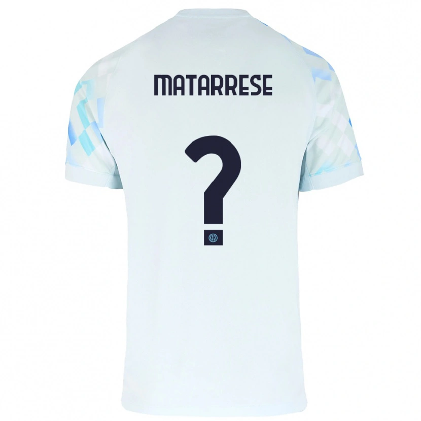 Danxen Hombre Camiseta Thomas Matarrese #0 Blanco Azul 2ª Equipación 2025/26 La Camisa México