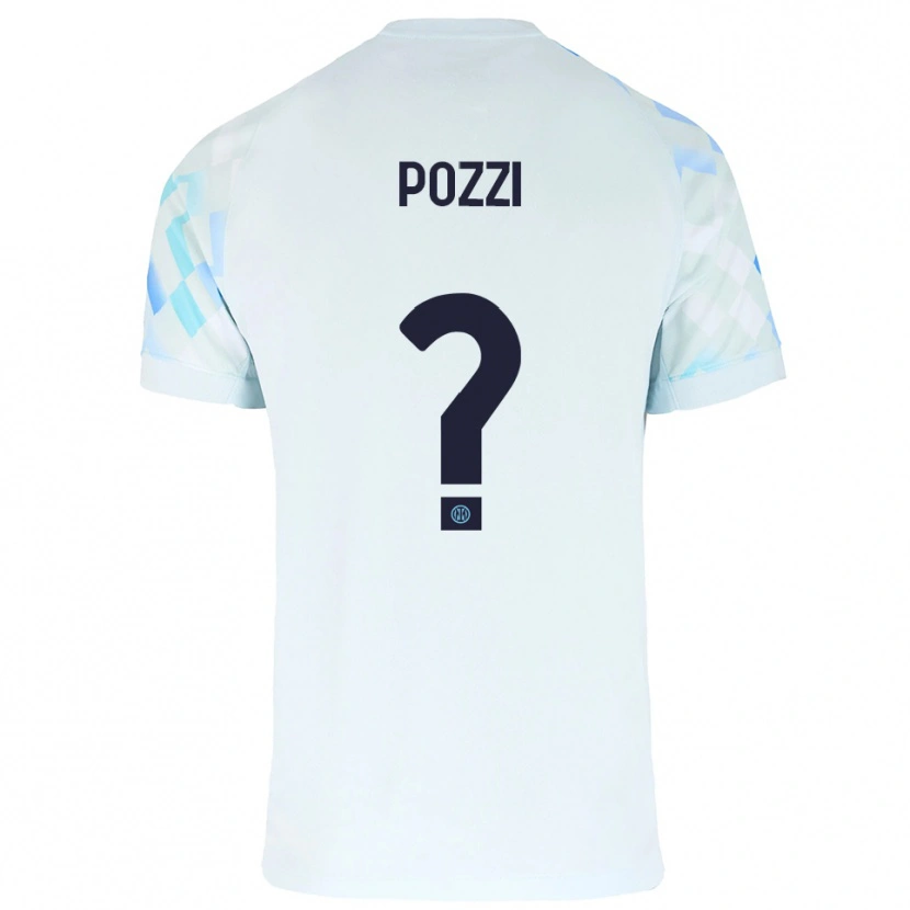 Danxen Hombre Camiseta Andrea Pozzi #0 Blanco Azul 2ª Equipación 2025/26 La Camisa México