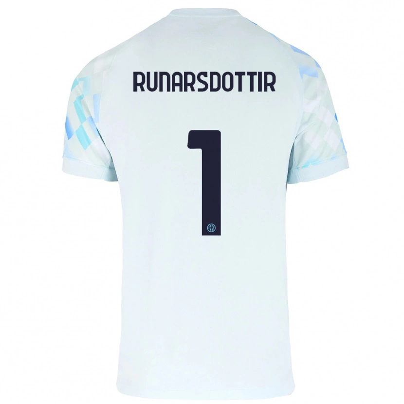 Danxen Hombre Camiseta Cecilía Rán Rúnarsdóttir #1 Blanco Azul 2ª Equipación 2025/26 La Camisa México