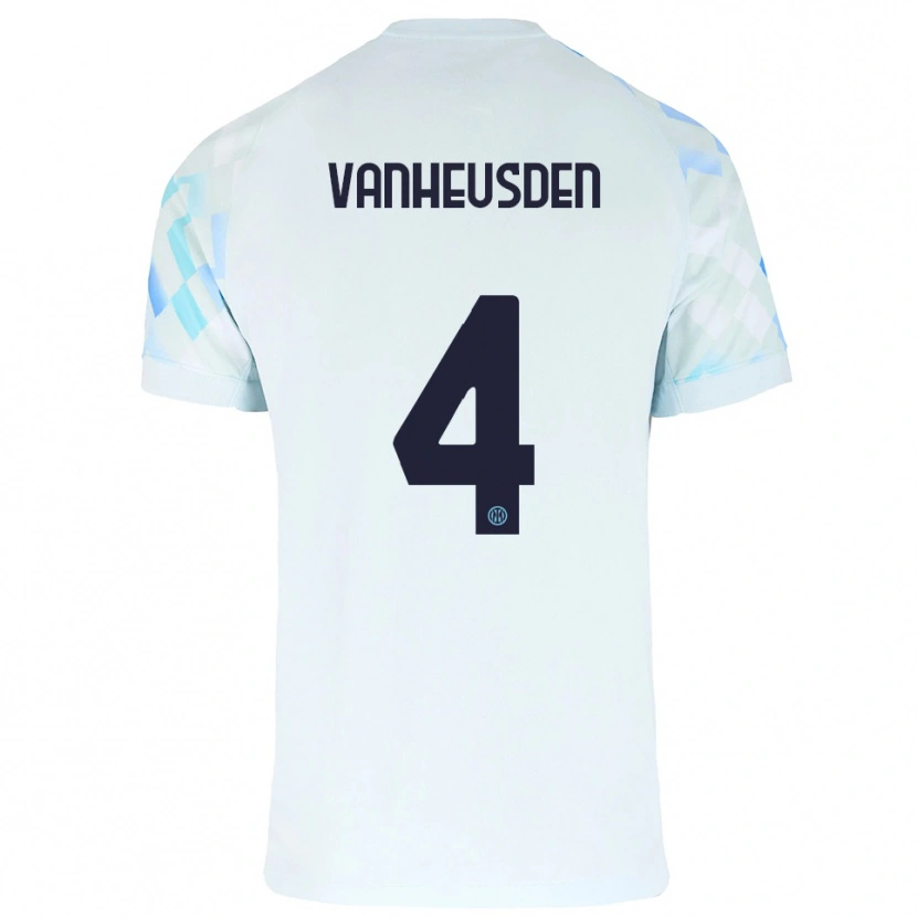 Danxen Hombre Camiseta Zinho Vanheusden #4 Blanco Azul 2ª Equipación 2025/26 La Camisa México