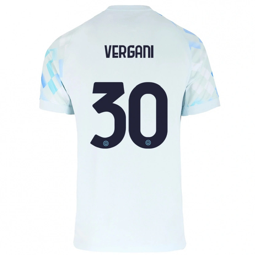 Danxen Hombre Camiseta Bianca Vergani #30 Blanco Azul 2ª Equipación 2025/26 La Camisa México