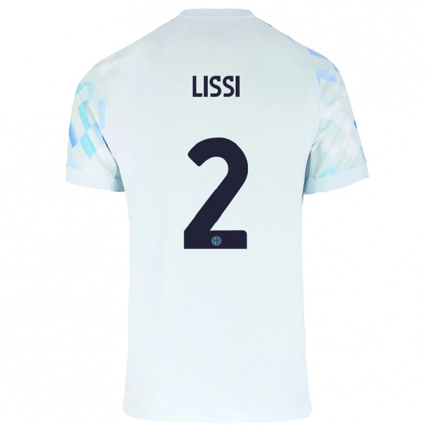 Danxen Hombre Camiseta Thomas Lissi #2 Blanco Azul 2ª Equipación 2025/26 La Camisa México