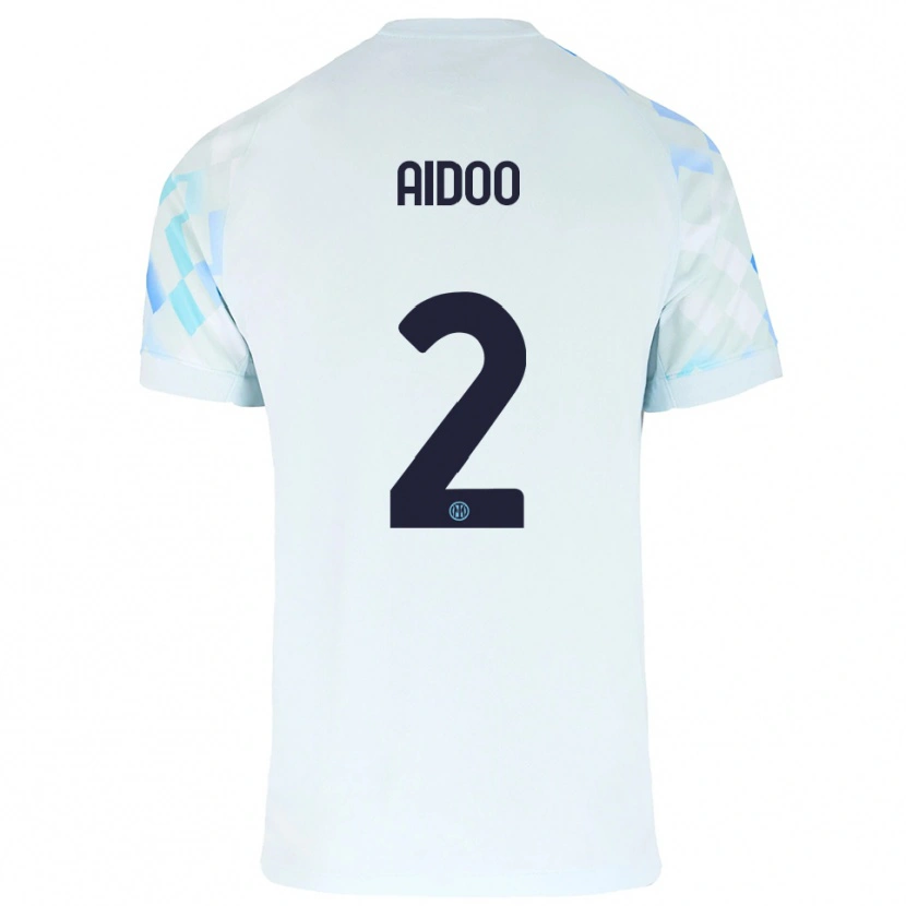 Danxen Hombre Camiseta Mike Aidoo #2 Blanco Azul 2ª Equipación 2025/26 La Camisa México