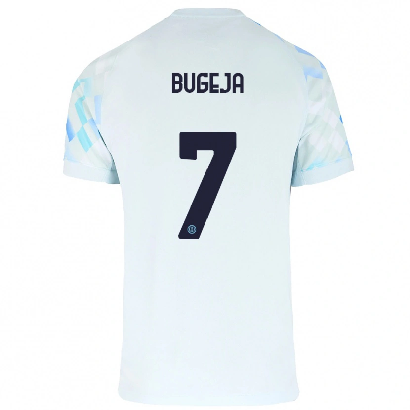 Danxen Hombre Camiseta Haley Bugeja #7 Blanco Azul 2ª Equipación 2025/26 La Camisa México