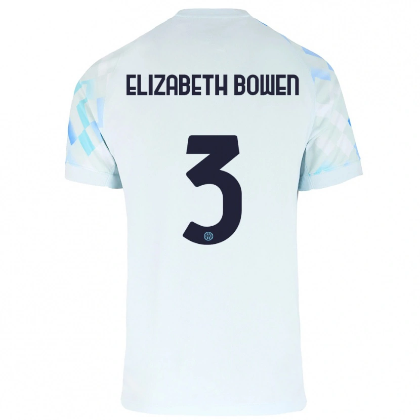 Danxen Hombre Camiseta Kate Elizabeth Bowen #3 Blanco Azul 2ª Equipación 2025/26 La Camisa México