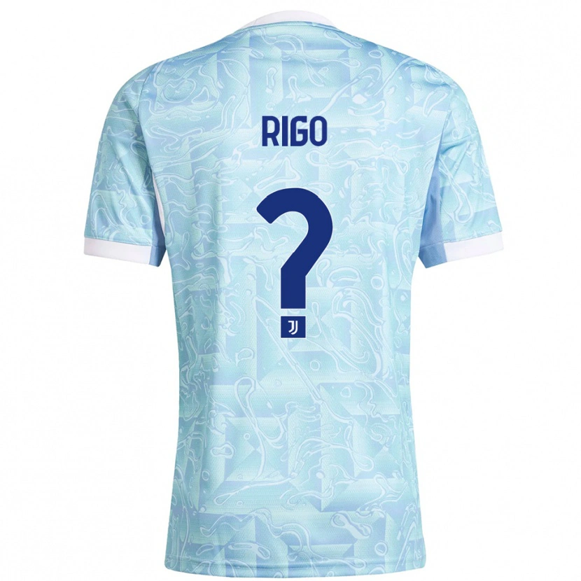 Danxen Hombre Camiseta Davide Rigo #0 Azul Cielo Amarillo 2ª Equipación 2025/26 La Camisa México