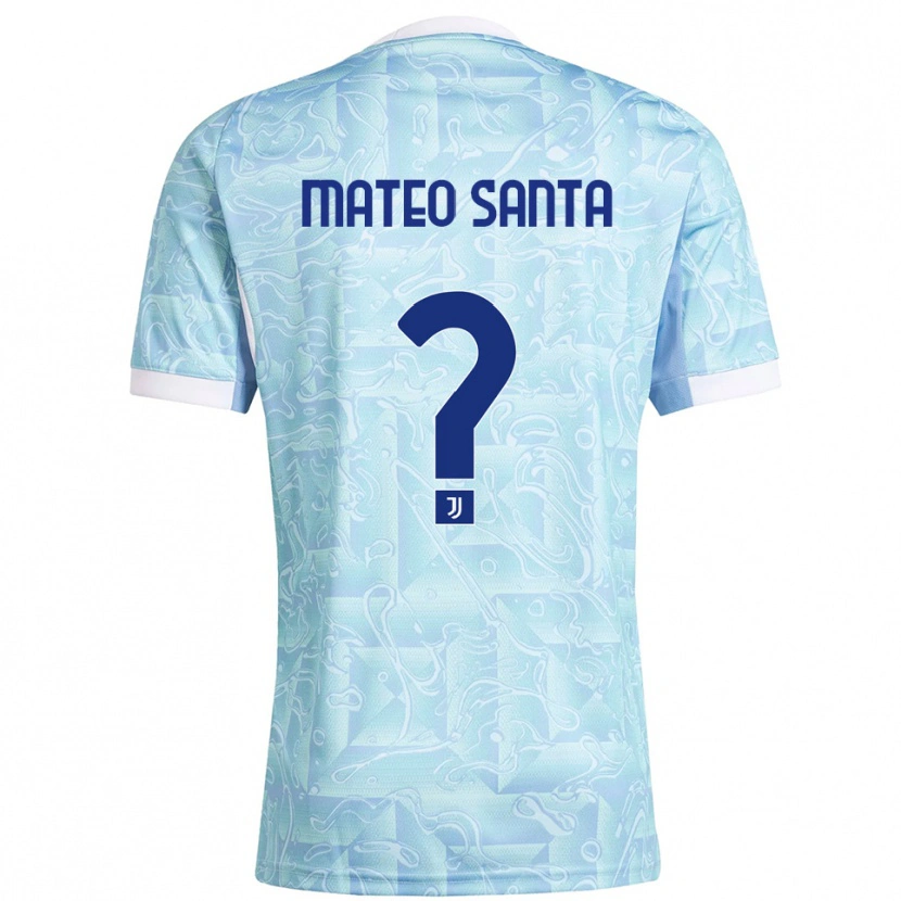Danxen Hombre Camiseta Mateo Santa Maria #0 Azul Cielo Amarillo 2ª Equipación 2025/26 La Camisa México