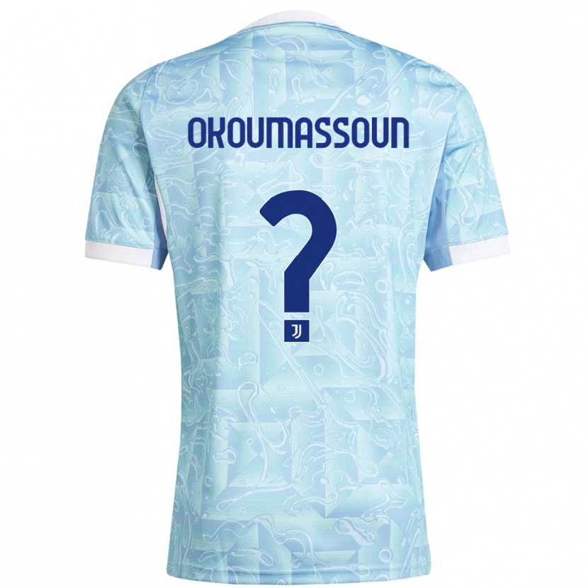 Danxen Hombre Camiseta Ismaele Okoumassoun #0 Azul Cielo Amarillo 2ª Equipación 2025/26 La Camisa México