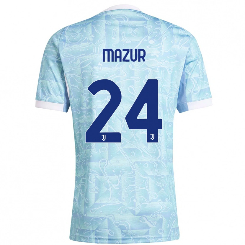 Danxen Hombre Camiseta Patryk Mazur #24 Azul Cielo Amarillo 2ª Equipación 2025/26 La Camisa México
